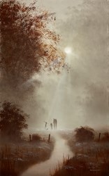 Find the Balance by John Waterhouse - Original Painting on Board sized 10x16 inches. Available from Whitewall Galleries